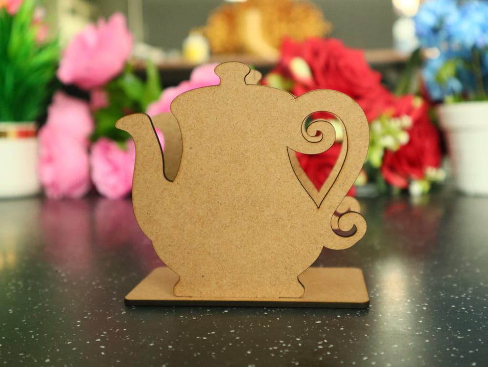 Laser Cut Teapot Napkin Holder Stand Free Vector