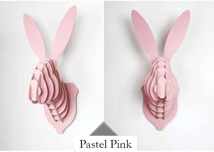 Laser Cut Rabbit Head Wall Decor DXF File