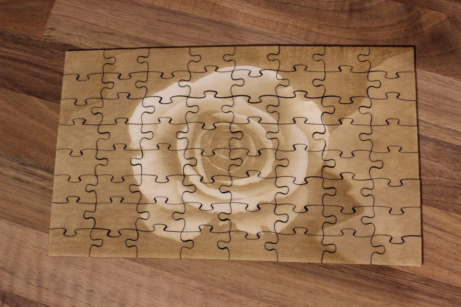 Laser Cut Flower Jigsaw Puzzle SVG File Free Download - 3axis.co