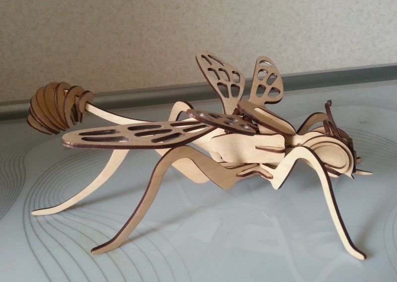 Шаблон лазерной резки 3D-модели Wasp
