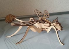 Wasp 3D Model Lazer Kesim Şablonu
