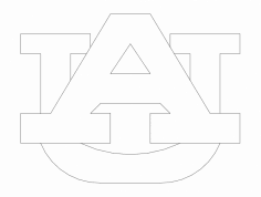 فایل dxf لوگوی Auburn