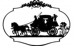 Horse carriage dxf File