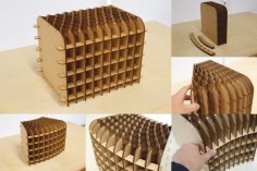 Laser Cut Stool Wooden Table