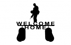 Bem-vindo ao lar soldado arquivo dxf