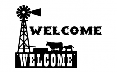 Windmill Welcome Scenery dxf File