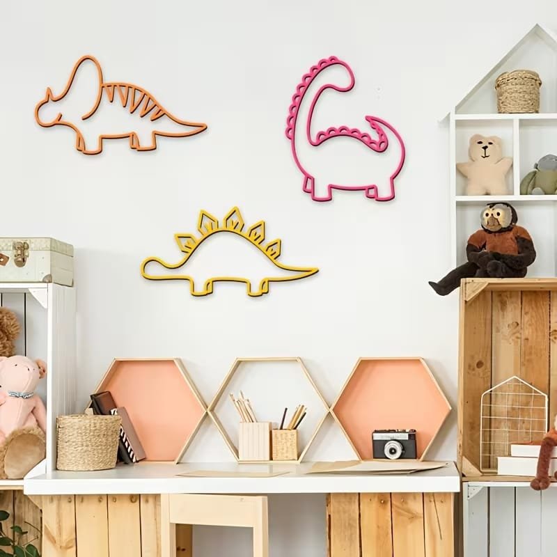 Laser Cut Dinosaur Wall Decor Home Nursery Kids Room Decor