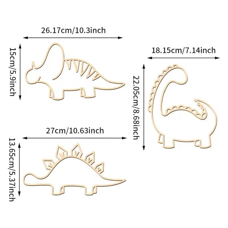 Laser Cut Dinosaur Wall Decor Home Nursery Kids Room Decor