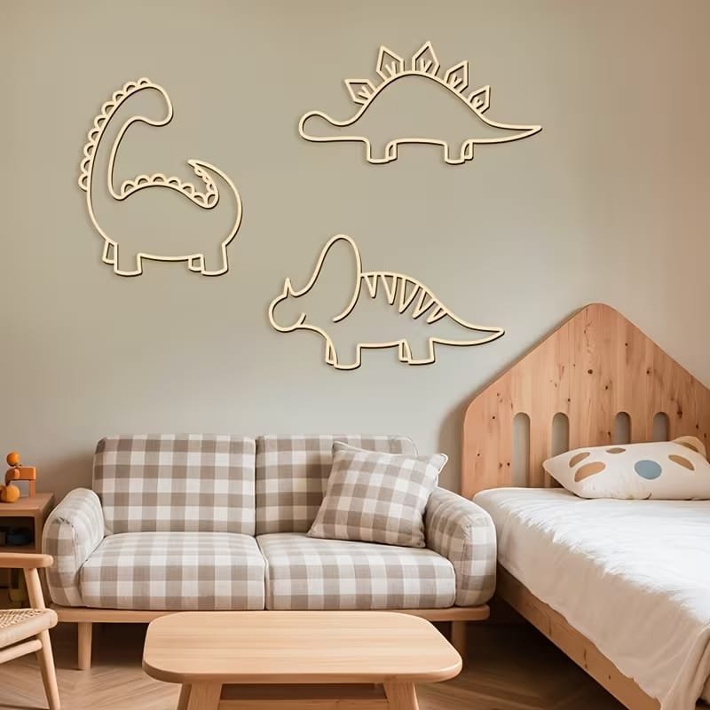 Laser Cut Dinosaur Wall Decor Home Nursery Kids Room Decor