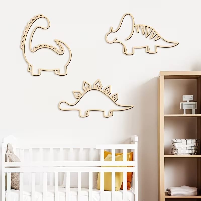 Laser Cut Dinosaur Wall Decor Home Nursery Kids Room Decor