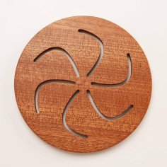 Laser Cut Round Wooden Coasters Table Placemats