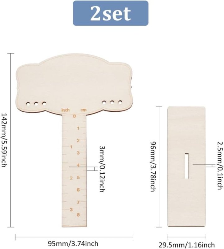 Laser Cut Wood Standing Earring Measurement Display Jewelry Earring Stand