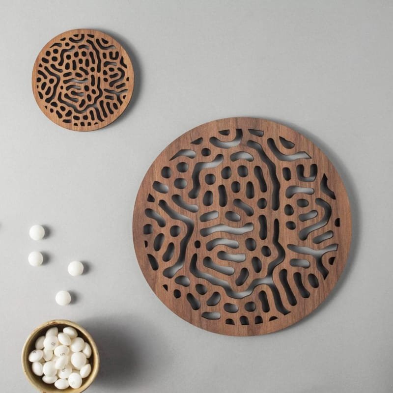 Laser Cut Bacteria Pattern Coasters