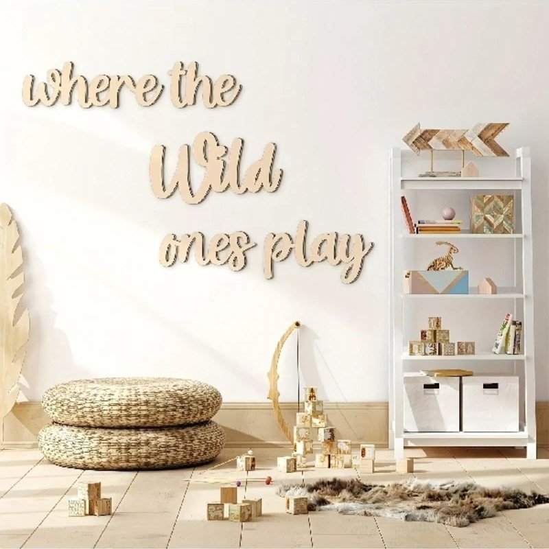 Laser Cut Where The Wild Ones Play Nursery Decor