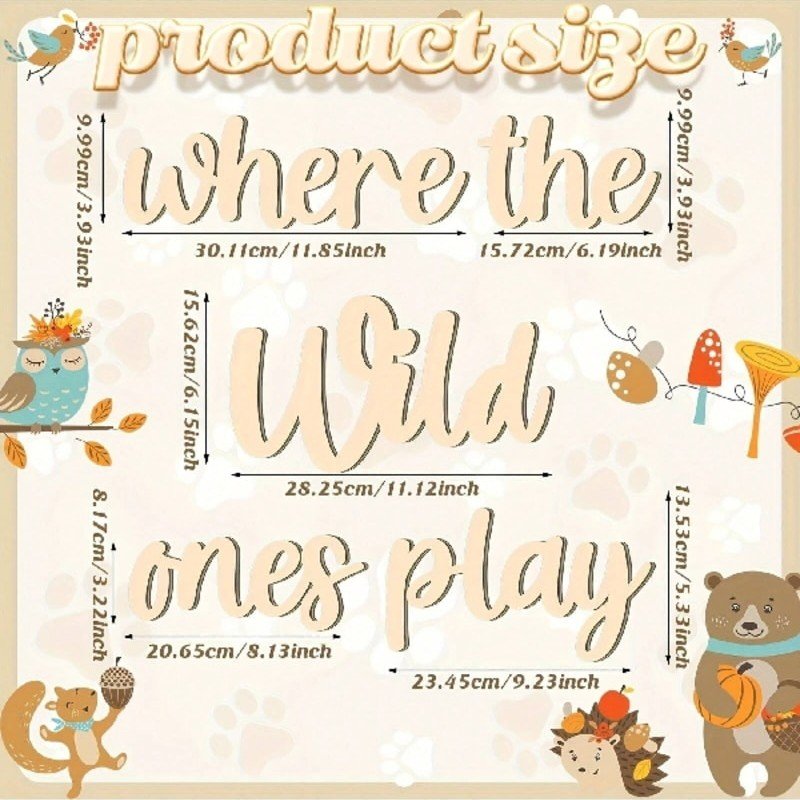Laser Cut Where The Wild Ones Play Nursery Decor