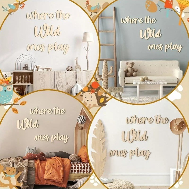 Laser Cut Where The Wild Ones Play Nursery Decor