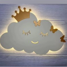 Laser Cut Cloud Wall Decor Wall Light For Nursery Children Room Wall Lamp