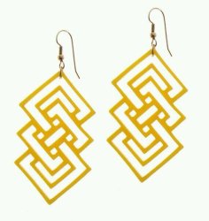Laser Cut Geometric Earrings