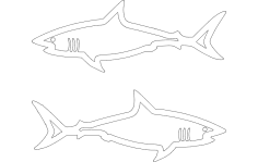 ملف أسماك القرش DXF