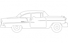 55 chev belair dxf File