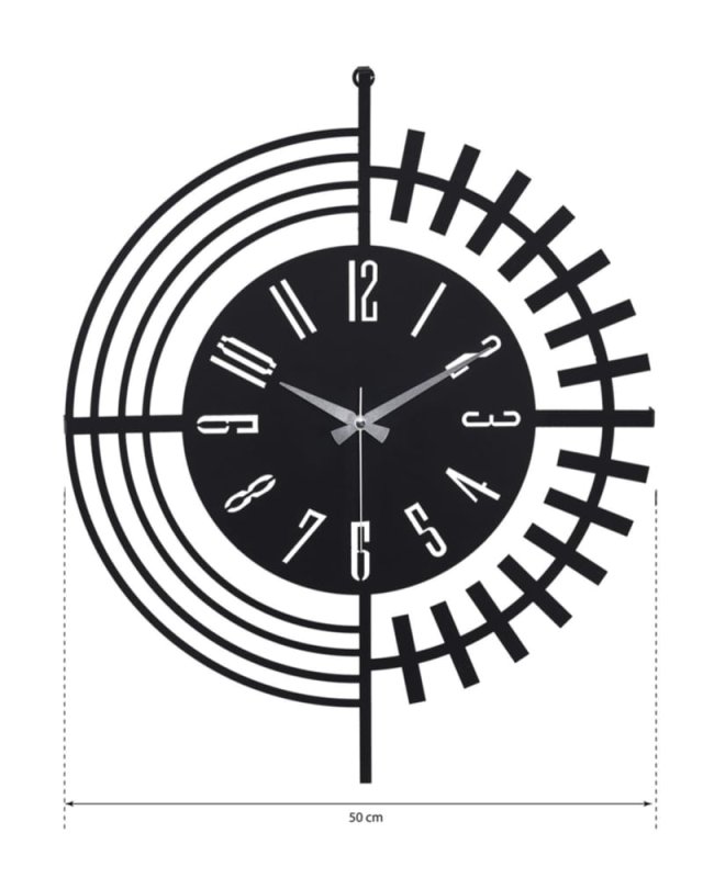 Laser Cut Modern Abstract Metal Wall Clock