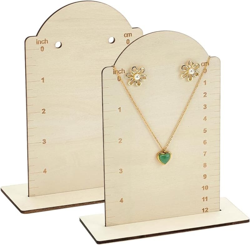 Laser Cut Wood Earring Display Stand With Measurements