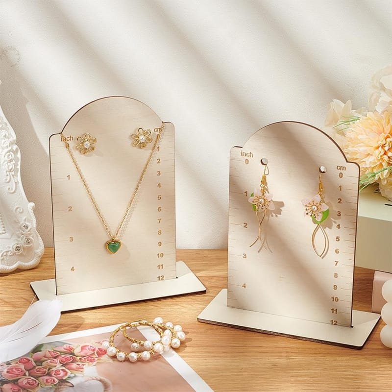 Laser Cut Wood Earring Display Stand With Measurements
