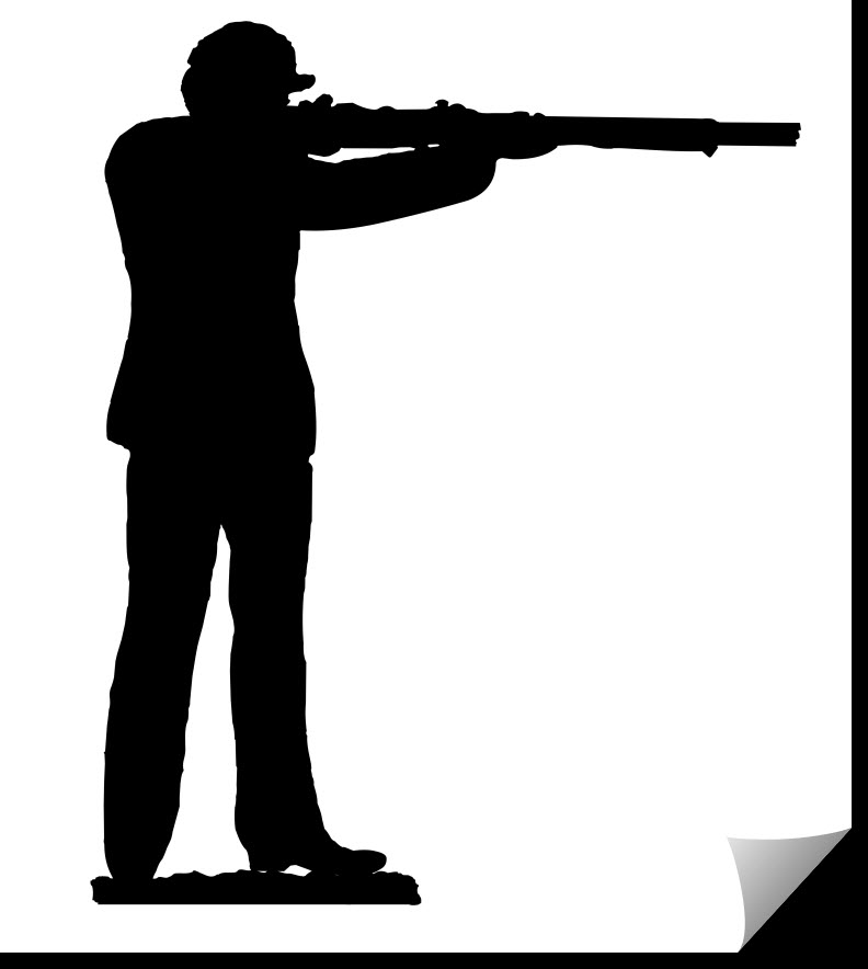 Soldat avec fusil - fichier dxf de tir