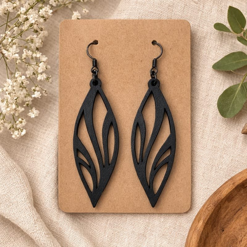 Laser Cut Blossom Flower Earrings