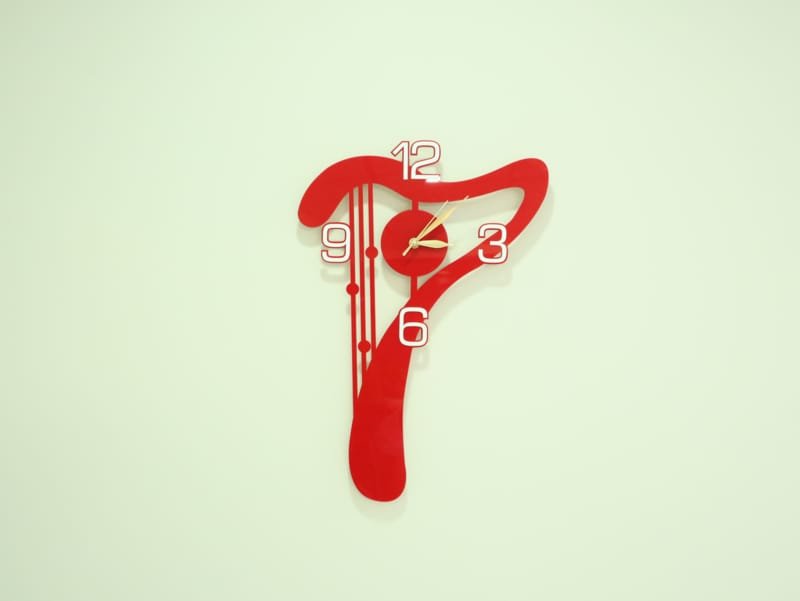 Laser Cut Acrylic Harp Wall Clock Modern Design