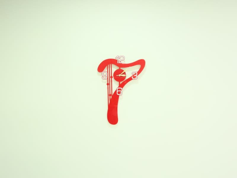 Laser Cut Acrylic Harp Wall Clock Modern Design