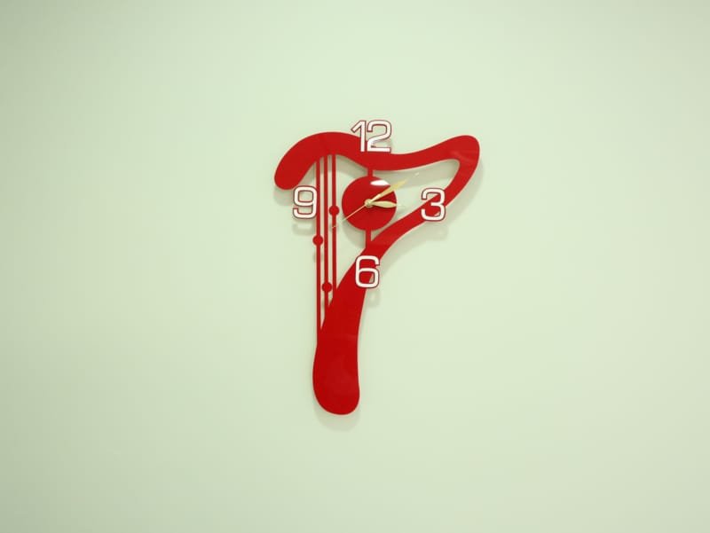 Laser Cut Acrylic Harp Wall Clock Modern Design