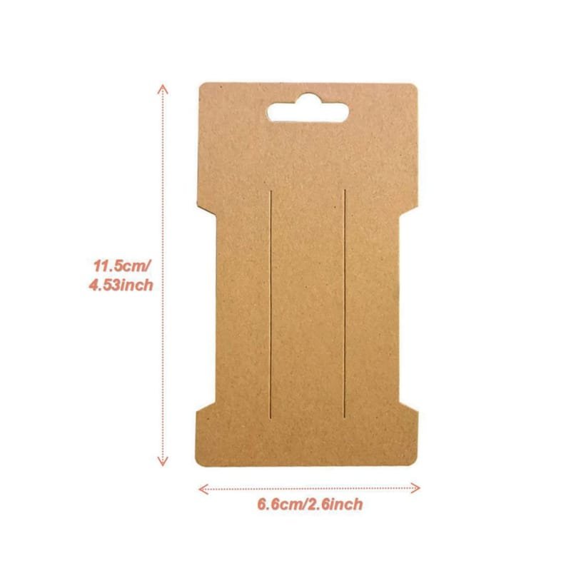 Laser Cut Hair Clip Display Cards, Kraft Paper Cards for Hair Accessories Displaying Organizing Packaging
