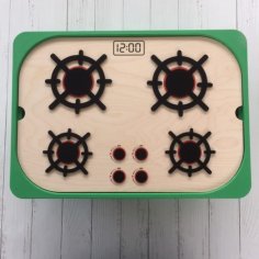Laser Cut Flisat Wooden Stove Insert For Messy Play, Stove Trofast Tub Insert
