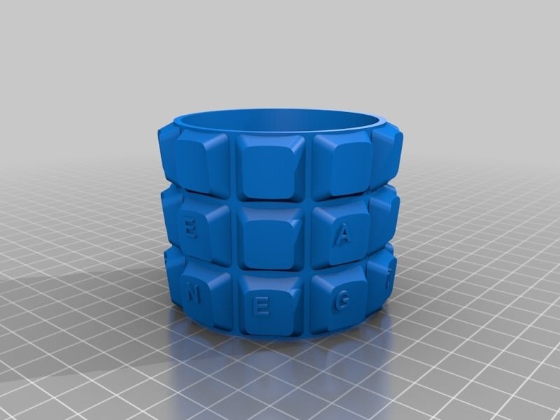Customizable Keyboard Penholder/Box 3D Printer Model Download Free STL ...