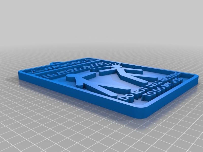 To Avoid Injury Sign! (Single Print) 3D Printer Model Download Free STL ...