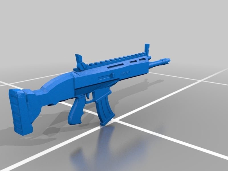 Fortnite Legendary SCAR 3D Printer Model Download Free STL File - 3axis.co