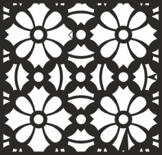 Square Floral Pattern Vector Free Vector
