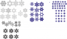 Snowflakes Vector Set Free Vector