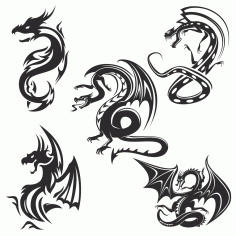 Dragons vector Free Vector