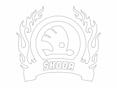 Skoda logo arquivo dxf