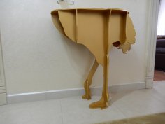 Ostrich Console Table Laser Cut CNC Template Free Vector