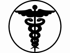 Enfermera emblema archivo dxf