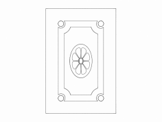 Arquivo dxf de design de porta floral