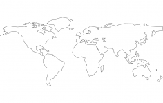 Dünya Kıtaları dxf Dosyası