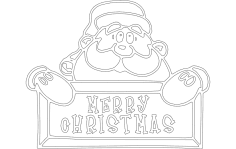 Merry Christmas Vector dxf File