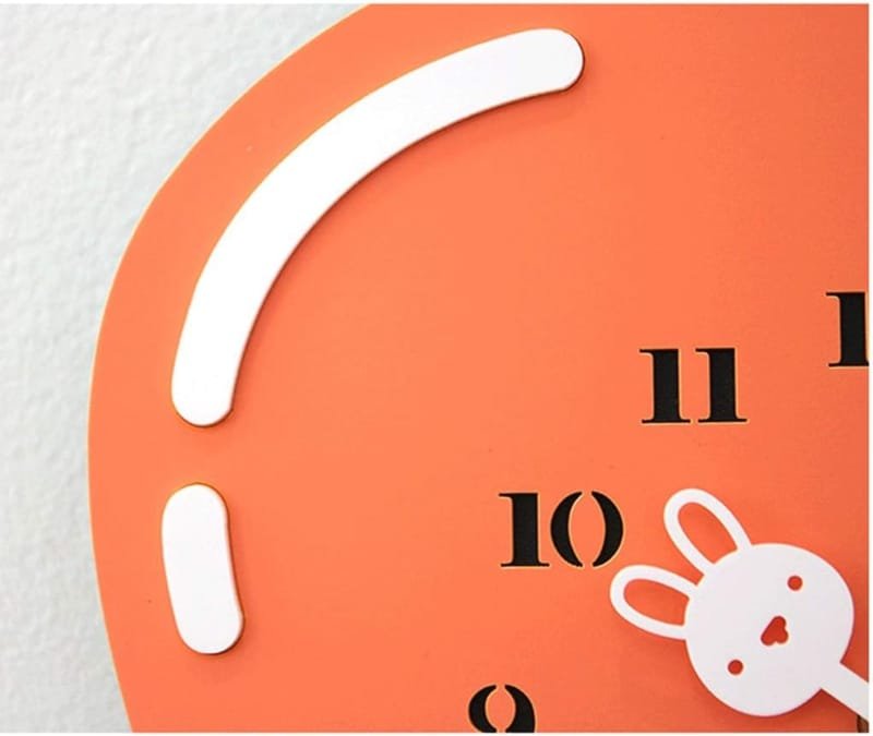 Laser Cut Cute Cartoon Carrot Wall Clock Kids Room Decor