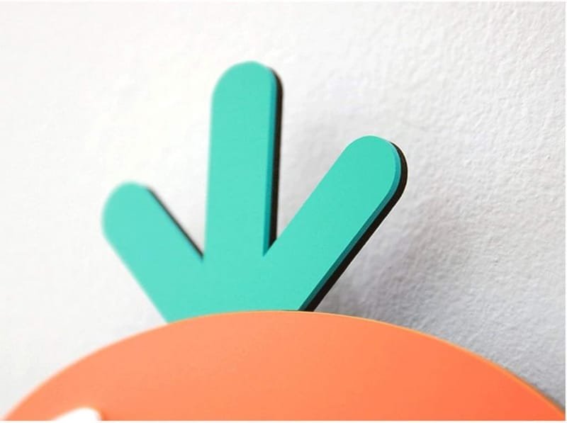 Laser Cut Cute Cartoon Carrot Wall Clock Kids Room Decor