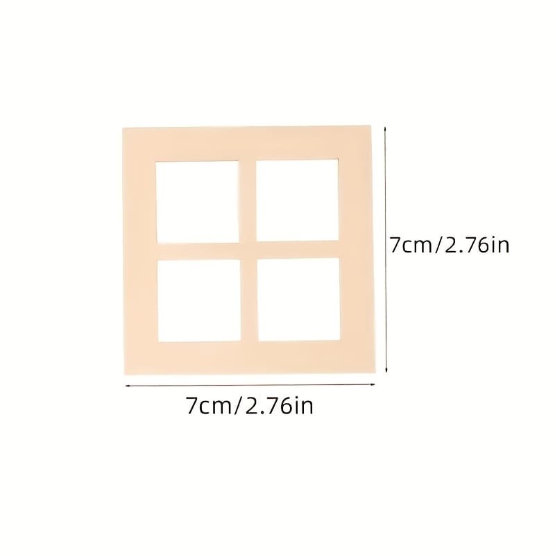 Laser Cut Mini Wooden Window Frames for Crafts and Miniature Scenes