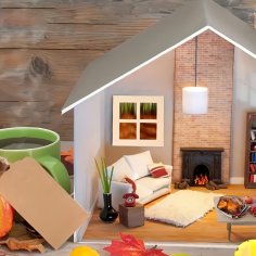 Laser Cut Mini Wooden Window Frames for Crafts and Miniature Scenes